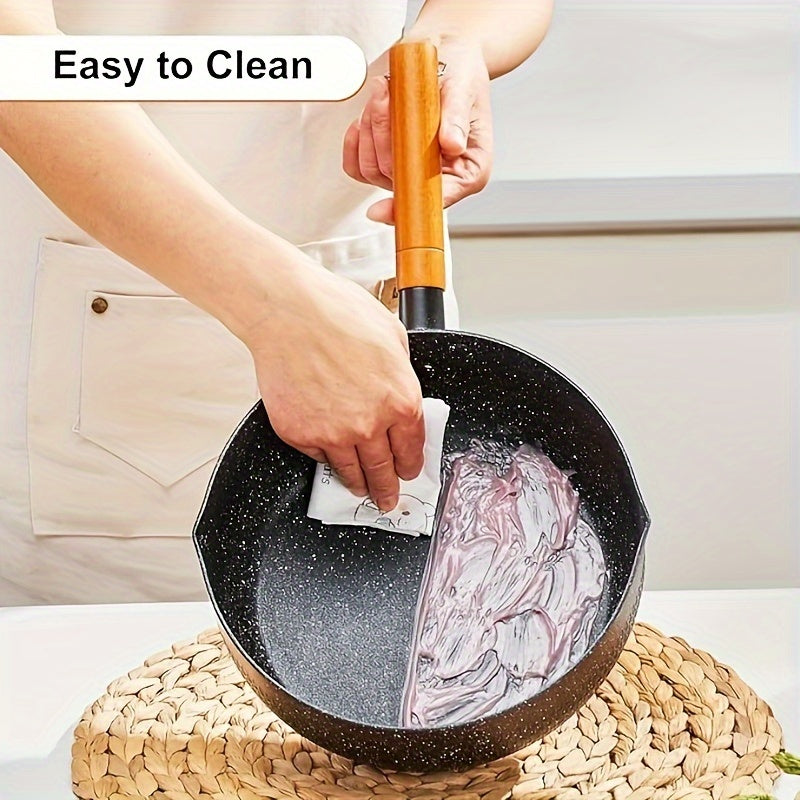 Non-Stick Black Ramen Pot and Skillet Set with Cool Handle, 19.81cm and 21.84cm