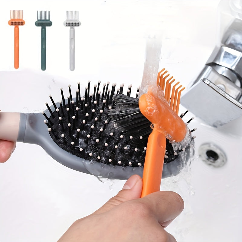 Mini Hair Brush for Curly Hair with Cleaning Claw and Airbag Comb