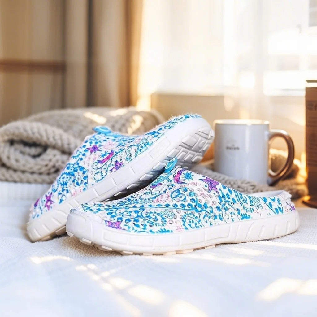 Women's Summer Shoes Breathable Star Moon Print Comfortable Stylish