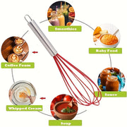 Silicone viski, oshpazlik va pishirish uchun zanglamas po'lat sim bilan - issiqqa chidamli, elektrsiz oshxona asbobi, aralashtirish, viskilash, urish uchun - rangli sovg'a qutisi, sharchali viski, tuxum urgichni o'z ichiga oladi.