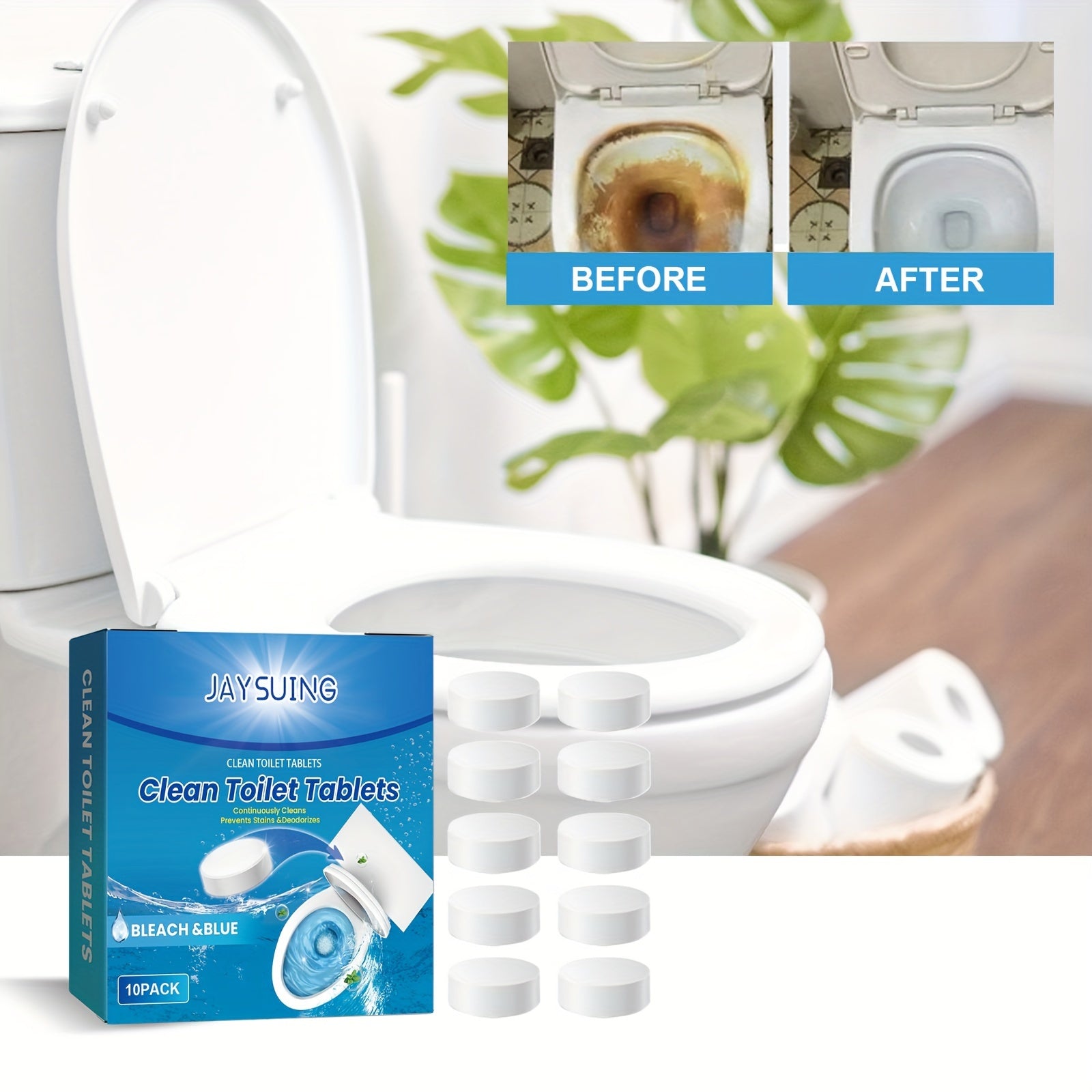 Lemon Acid Toilet Tablets Deodorizing Stain Remover for Ceramic Bowls