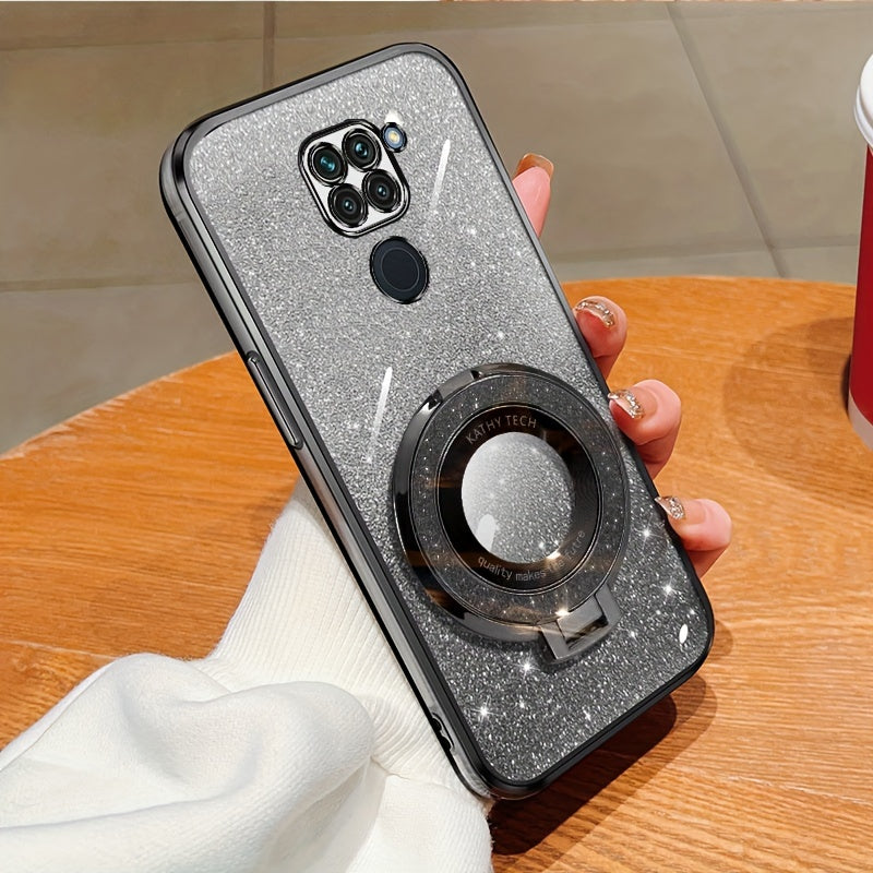 Glitter Magnetic Suction Phone Case for Redmi Note Series TPU Drop Proof