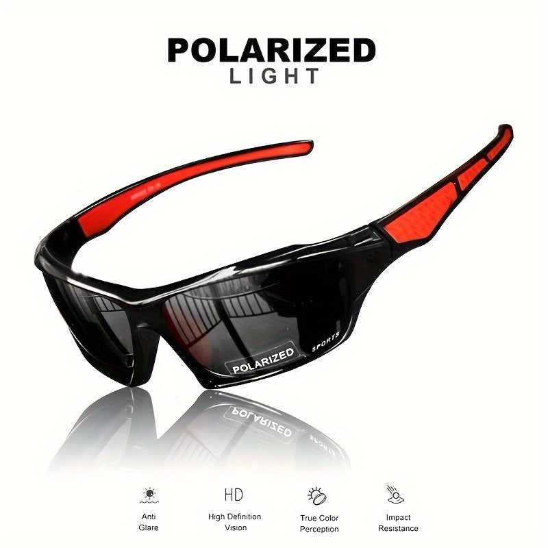Unisex Polarized Sports Glasses with Color-Changing Lenses for Fishing Biking Hiking Running and Driving
