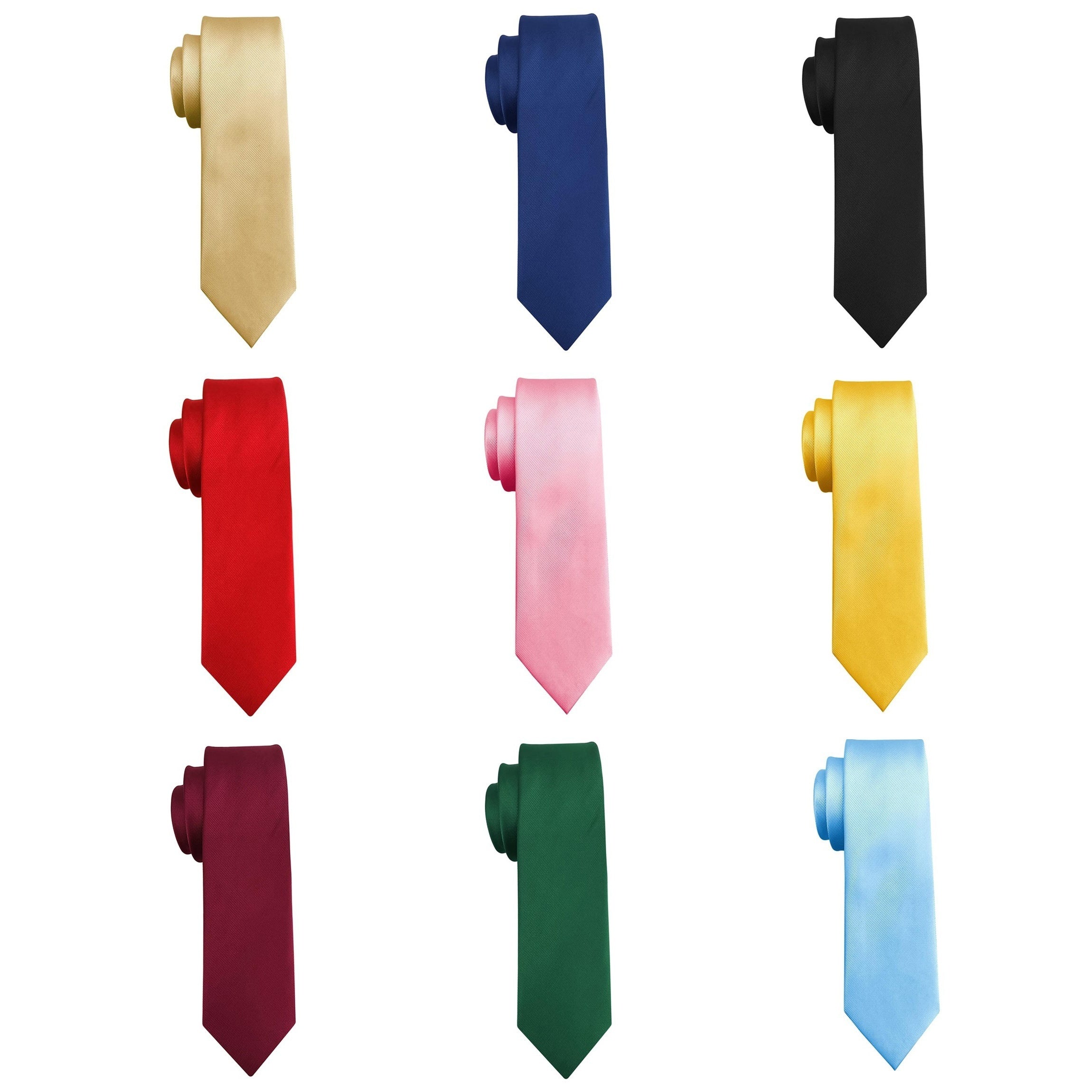 Men's Solid Color Tie for Formal, Party, and Holiday Wear
