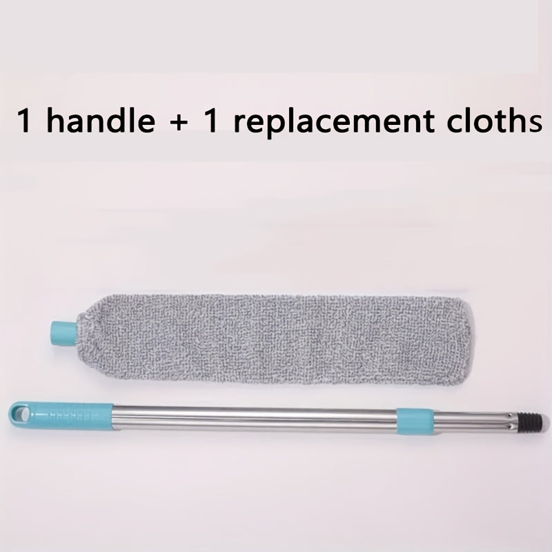 Mopa de suelo triangular extensible con mango largo para limpiar polvo, baño, cocina, limpieza de coche