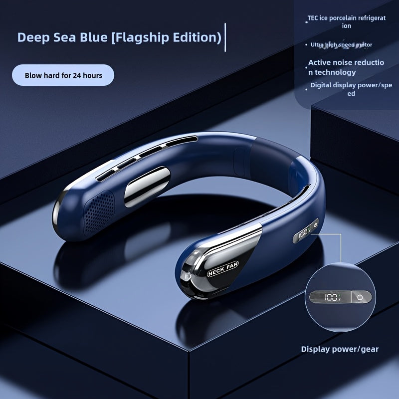 Bladeless Neck Fan Portable USB Rechargeable Handheld Hands-Free Cooling