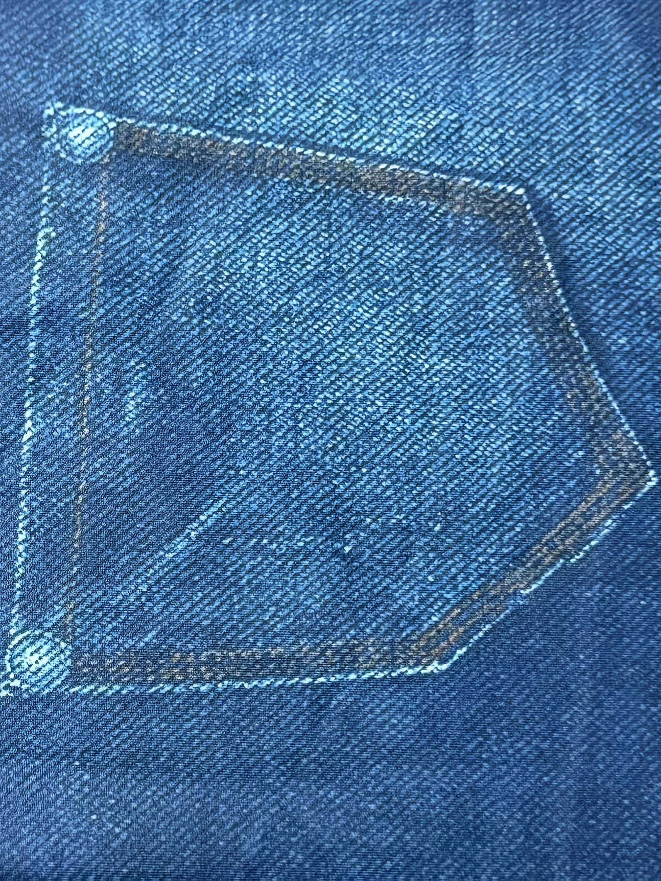 Plus Size Stretch Denim Look Leggings for Women with Faux Pockets and High Elasticity