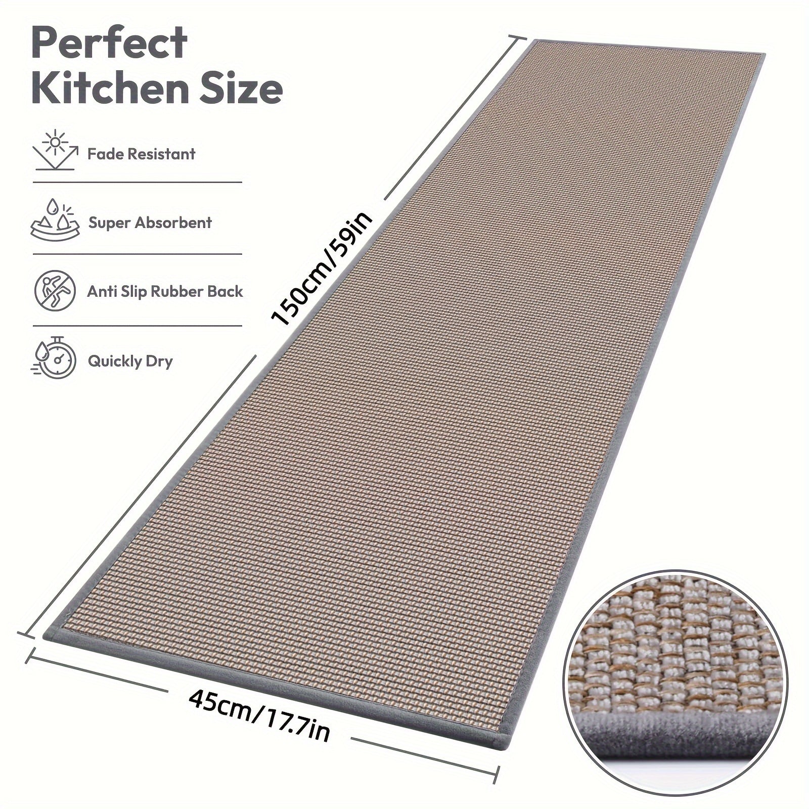 Textured Farmhouse Rug with Anti-Shedding Fade-Resistant Durable Material for High-Traffic Areas