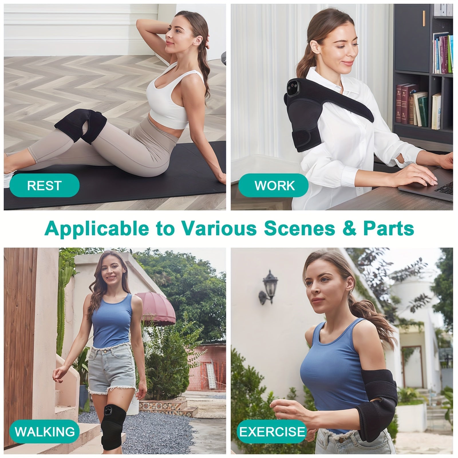 Portable Knee Massager with Adjustable Temperature and Full Body Compression