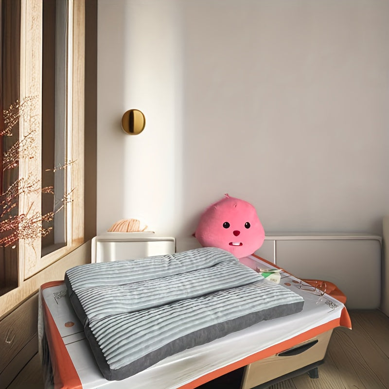 Orthopedic Dog Bed for Medium to Large Dogs All-Season Striped Removable Washable Cover Non-Skid Bottom