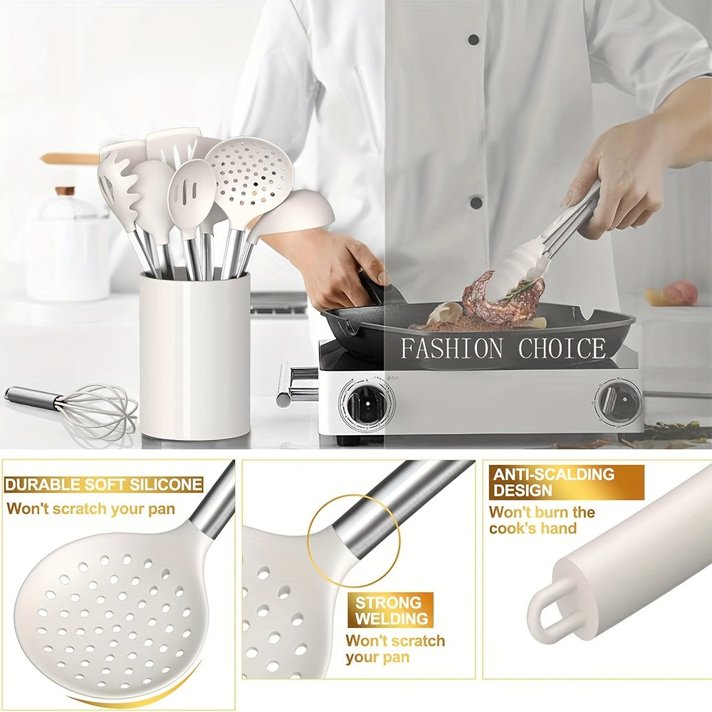 Set of 37 Silicone Kitchen Utensils Dishwasher Safe Heat Resistant Cooking Tools