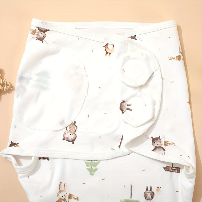 Conjunto de manta de arrullo para recién nacidos para bebés de 0 a 6 meses, saco de dormir de algodón para niños y niñas