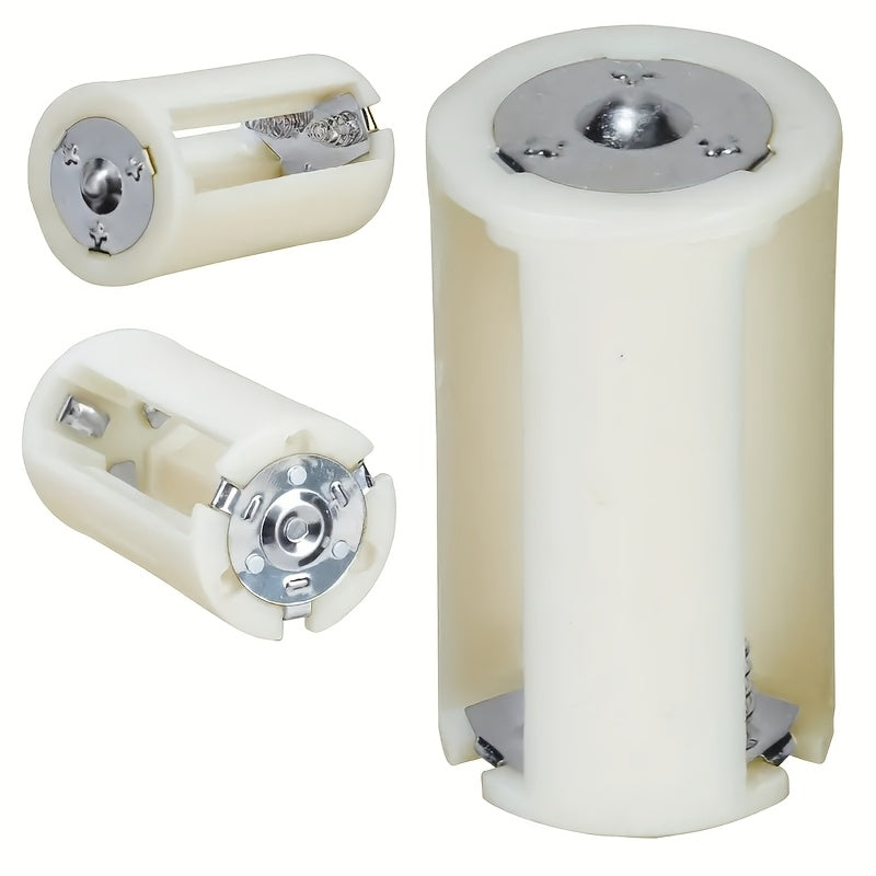 ABS AA to D Battery Adapter Set for DIY Parallel Connection Electronics Projects