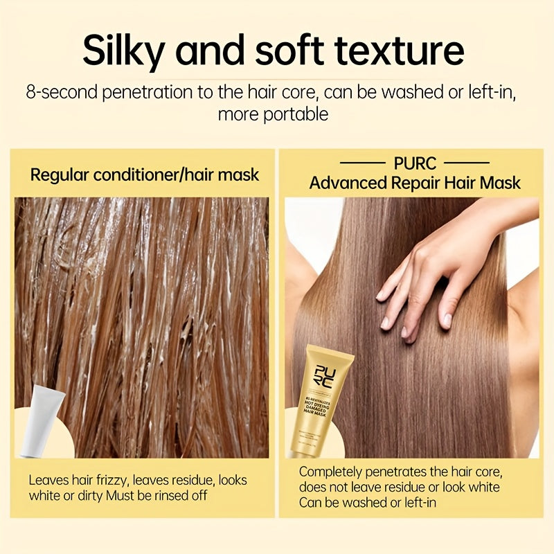 Intensive Hair Mask Keratin Smoothing Cream for Damaged Frizzy Hair