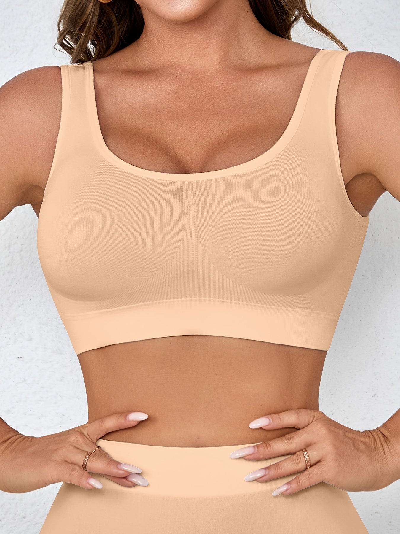 Women’s High Support Seamless Sports Bras Polyamide Elastane No Padding Shockproof Wirefree
