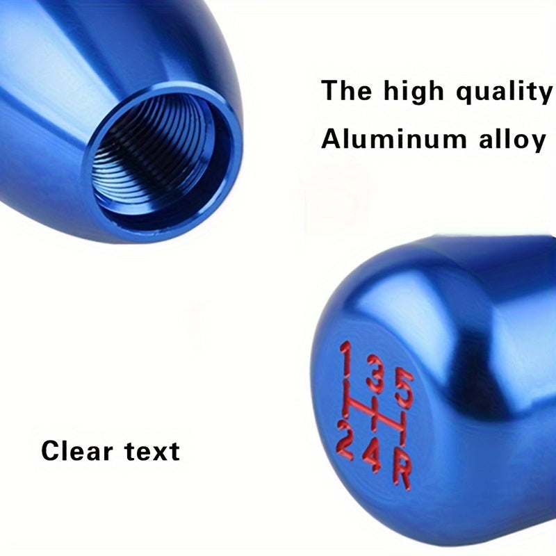 Universal Aluminum Gear Shift Knob 5-Speed Manual Transmission Car Replacement
