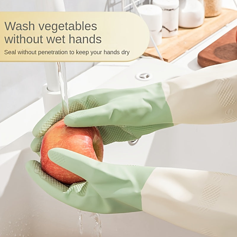 Kuchli Poyabzal Qo'lqoplari Oshxona, Hammom va Uyda Foydalanish Uchun - Suvga Chidamli, Sirpanmaydigan Dizayn va Qo'rg'oshinsiz PVC Materialdan Yasalgan Qalinlashtirilgan Silikon To'plami (2 ta)