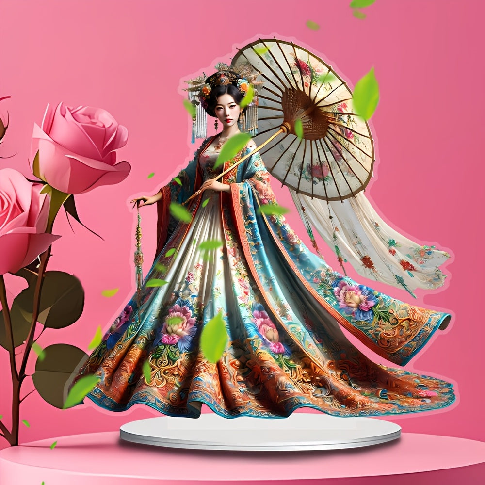 Flat 2D Classic Oriental Acrylic Tabletop Cummerbund Stand for Display