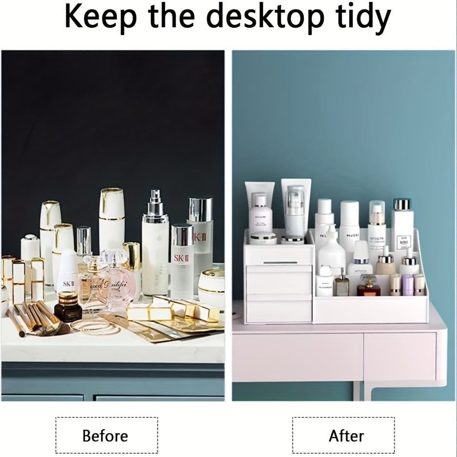 Plastic Cosmetic Drawer Organizer for Lipstick and Skincare No Electricity Needed Storage Box