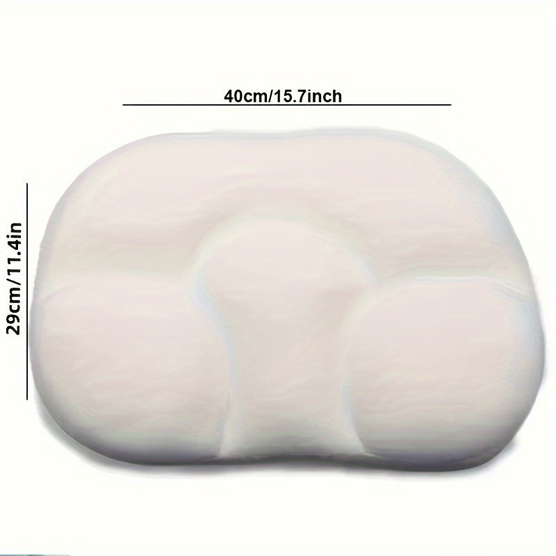 Memory Foam Nursing Pillow for Bed Support Egg Shaped White and Grey Ergonomic