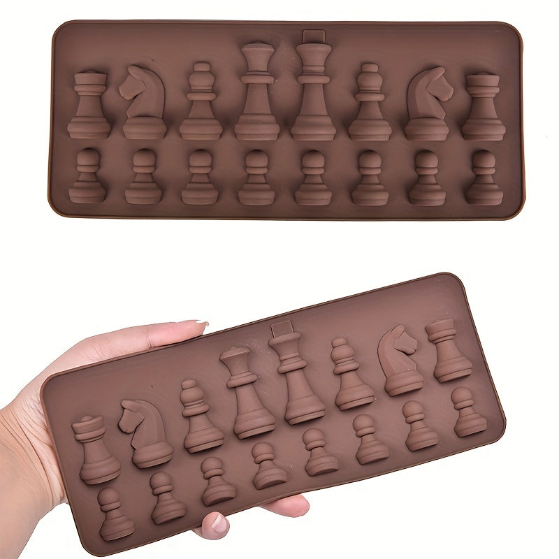 Chess Chocolate Mold 3D Silicone for Candy, Fondant, Biscuits, Baking Tools