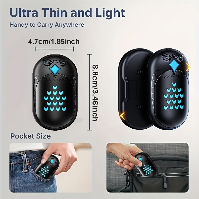 Rechargeable Hand Warmer 2-in-1 Dual-Sided Heating Portable Pocket Heater