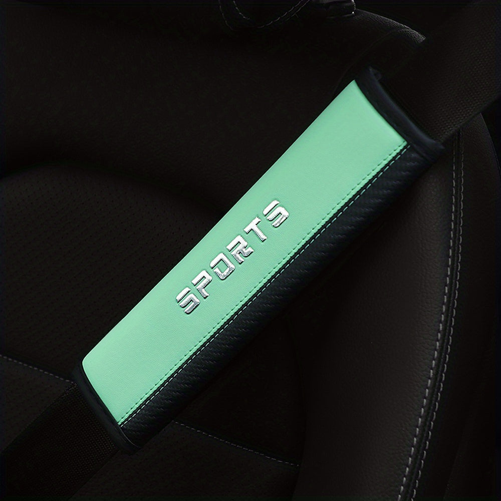 Universal PU Leather Car Seat Belt Shoulder Pads Comfortable Sponge Covers