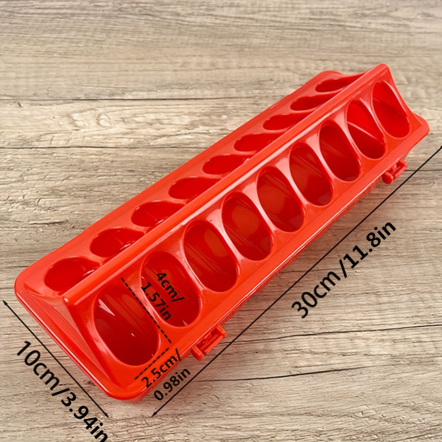 Bird Feeder with Anti-Spray Trough and 12-Hole Design for Pigeons Parrots and Other Birds