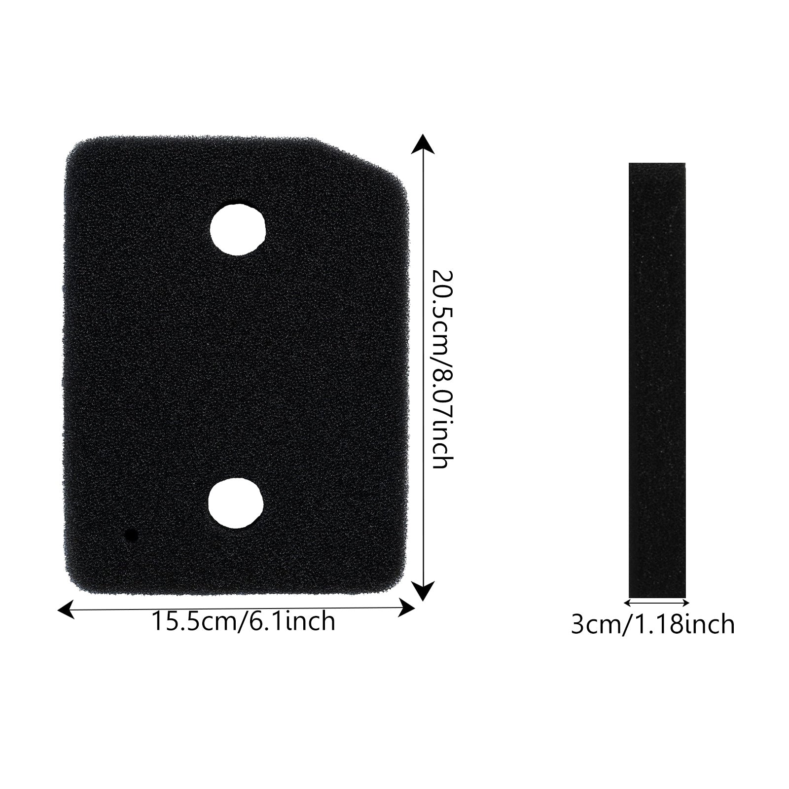 Filtro de pelusa de espuma para secadora de bomba de calor 207x157x30mm Pelusa gruesa y fina