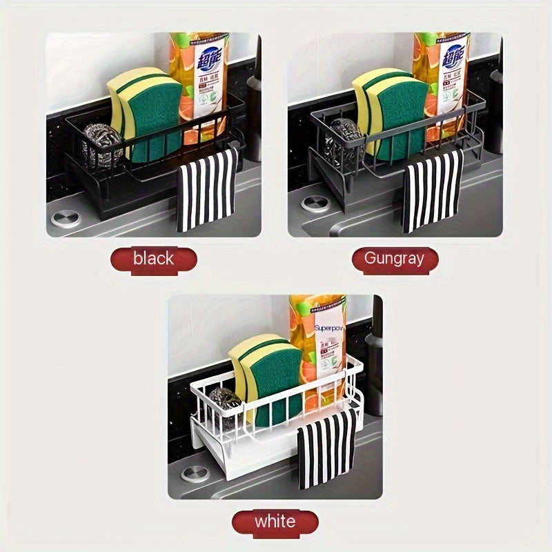 Multi-Purpose Kitchen and Bathroom Organizer Set Sturdy Plastic Rack with Drain