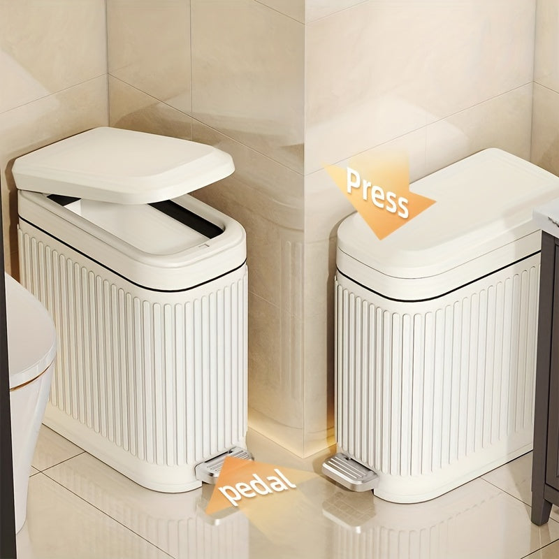 7L Diaper Pail with Press Operation Compact Trash Can for Adults and Teens