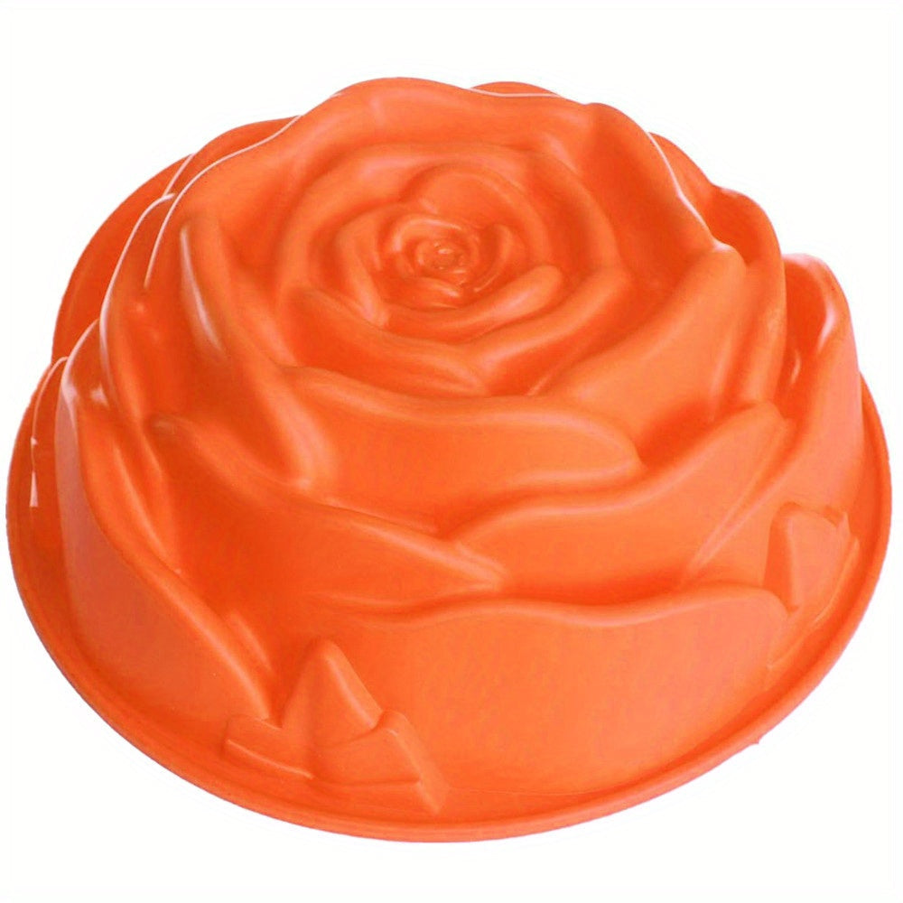 Silicone Cake Pan 24cm with Rose Flower Design for Baking and Pastries