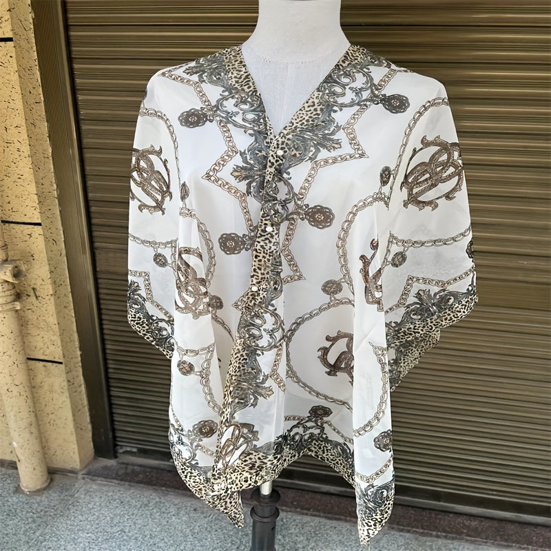 Women's Beach Towel Chiffon Shawl Lightweight Breathable Sun Protection