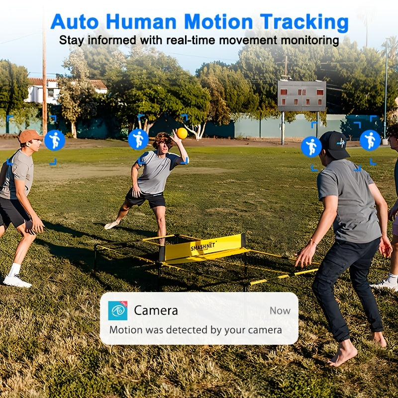 Outdoor WiFi Security Camera with Dual Lens AI Human Tracking Night Vision and Pan Tilt