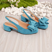 Women's Square Toe Mary Jane Shoes Soft Cover Upper Bow Flat Dressy Office