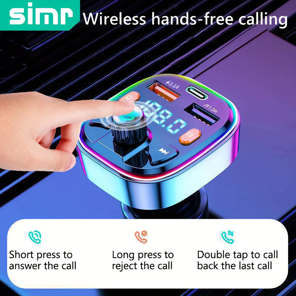 Wireless Car FM Transmitter MP3 Player Dual USB Fast Charger LED Backlit