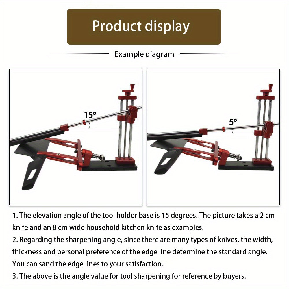 Moslashuvchan burchakli alyuminiy qotishma pichoqni silliqlash uchun tez va ko‘p maqsadli silliqlash uchun