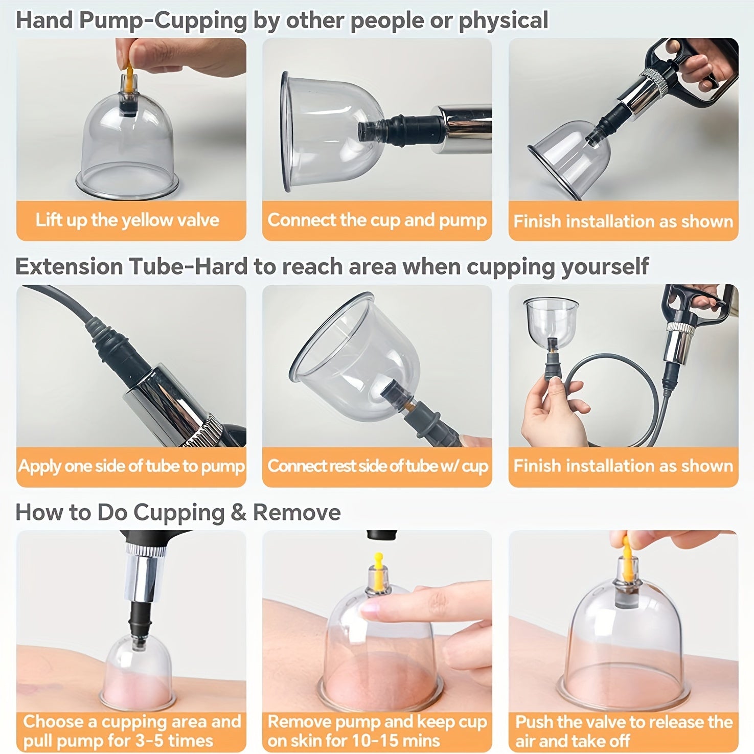 12/24pcs Cupping and Walking Set in Black Gift Box for Home Massage and Cupping