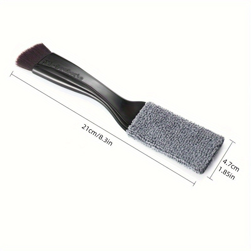 Dual-Headed Car Detailing Brush ABS Resin Vent and Interior Cleaning Tool