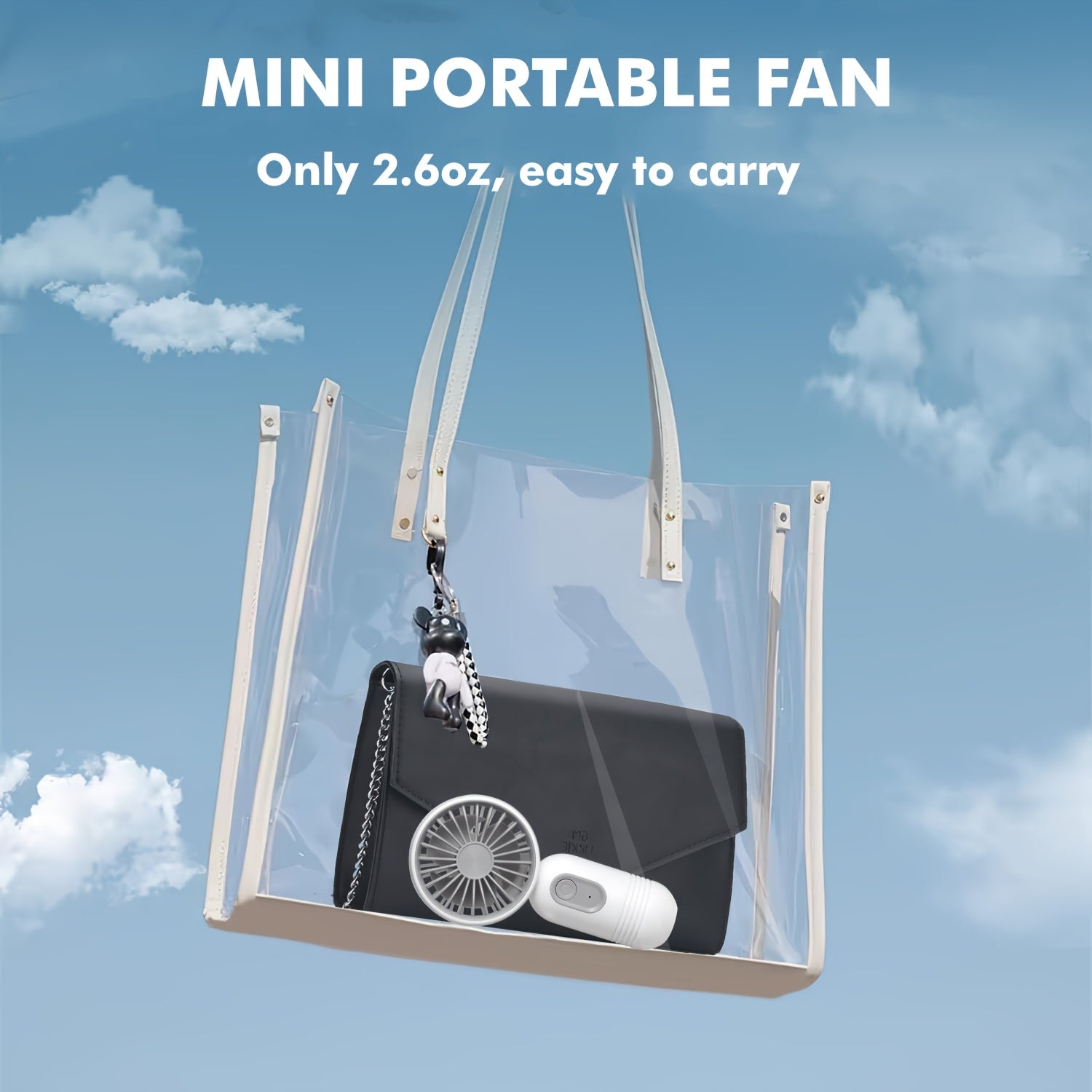 Handheld Fan Portable Mini USB Fan 3-Speed Adjustable Wind 500mAh Battery