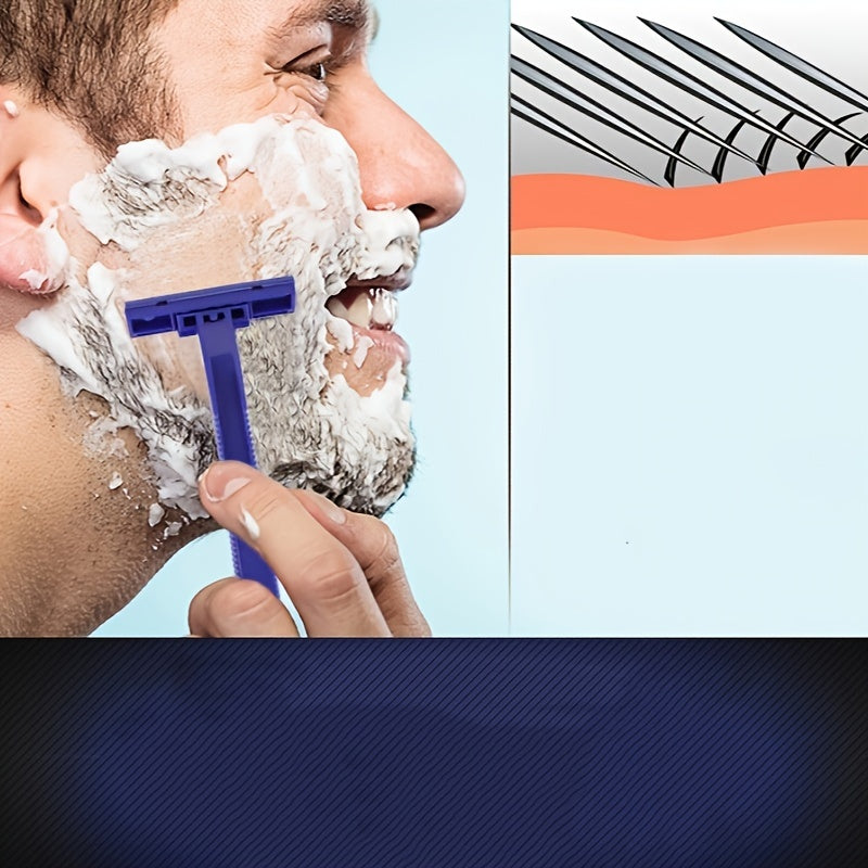 Men's Stainless Steel Three-Layer Razor Blade Disposable Shaver