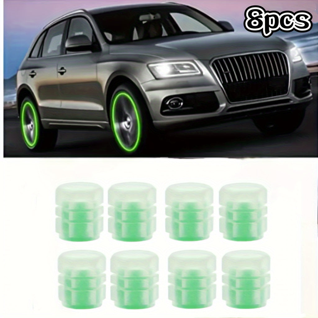 Car Tire Valve Caps Plastic Night Light 4/8/12 Pack for Cars Trucks SUVs Bikes