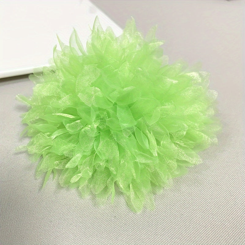 Одна большая ручная брошь-булавка для женщин, элегантная тканевая лацканная булавка с цветочным дизайном, стильный аксессуар для жакетов и платьев - включает 1 штуку