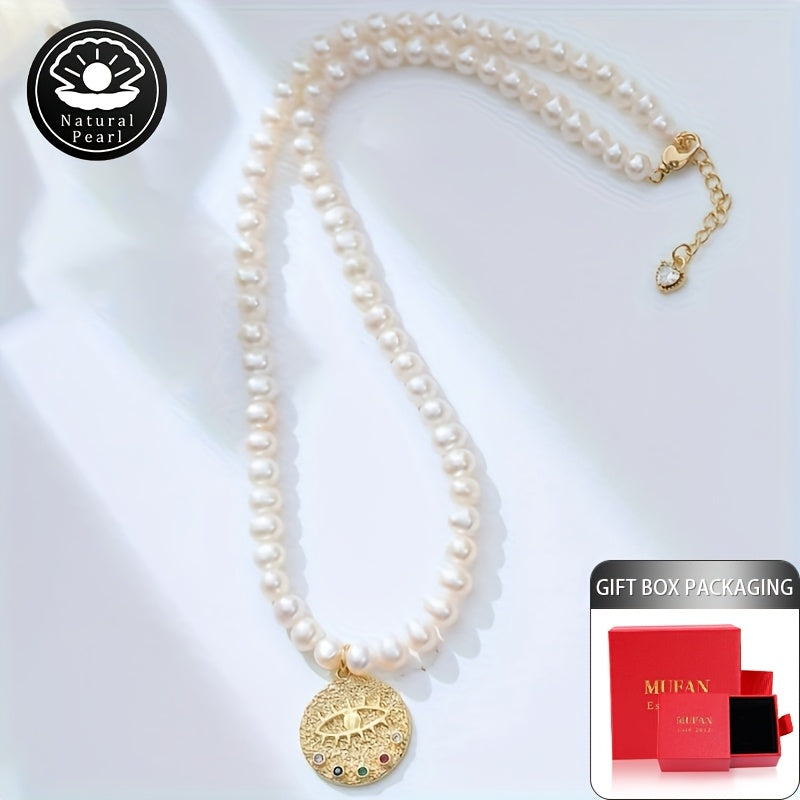 "Qabila va Klassik Uslubda Shirin Suv Marvaridlaridan Yasalgan Bezak - Tabiiy 5-6mm Marvaridlar, Iyul Tug'ilgan Kuni To'pi, Sovg'a Qutisi bilan Birga - Halloween, Sovg'alar va Tadbirlar uchun Mukammal - Har Yilning Har Qanday Vaqti uchun Mos Bo'lgan Asar"