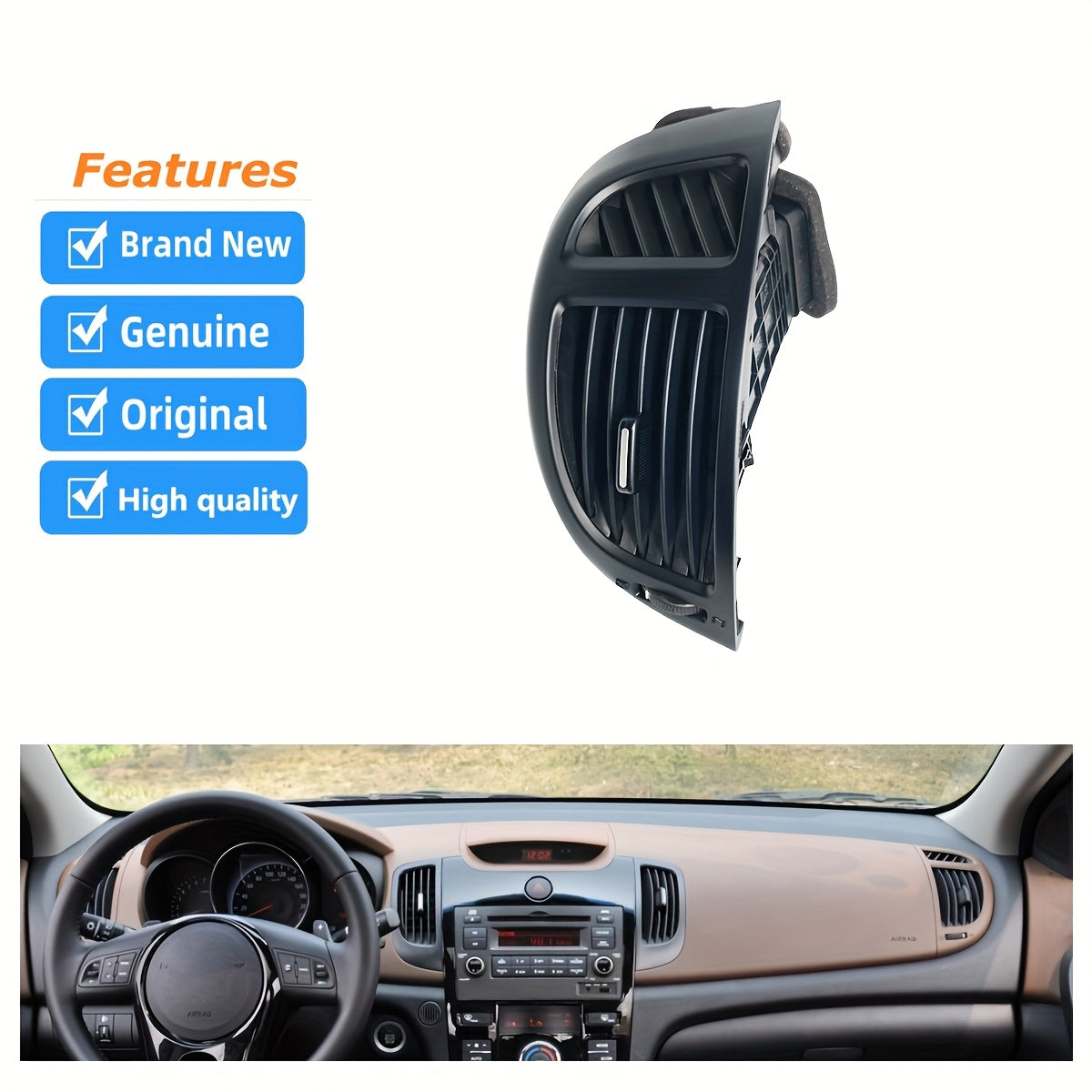 Черная крышка вентиляционного отверстия автомобиля для замены на моделях 2008-2013, легкая установка