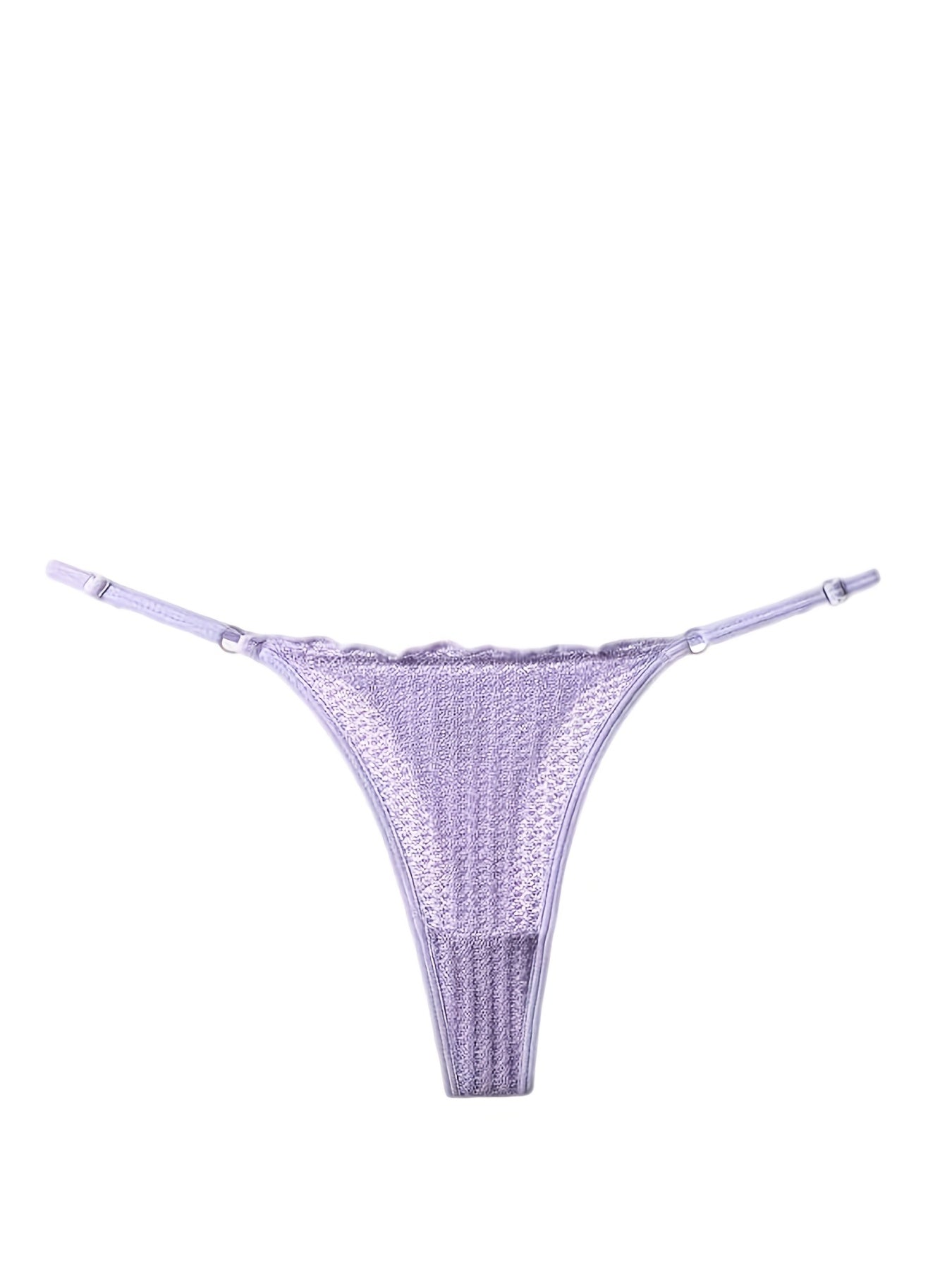 Yumshoq va nafas oladigan ichki kiyim to'plami, mustahkam anti-sagging brassiy va yarim shaffof thong bilan ayollar uchun.