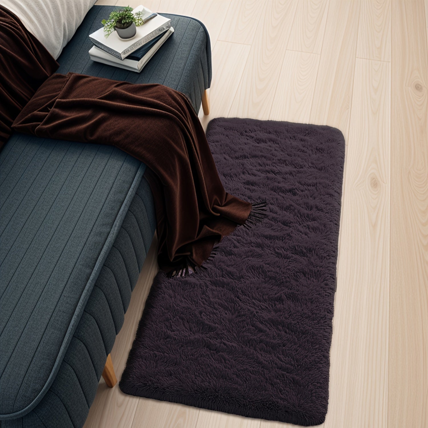 Soft Shaggy Tie-Dye Area Rug, Indoor, 70x70cm, Machine Washable