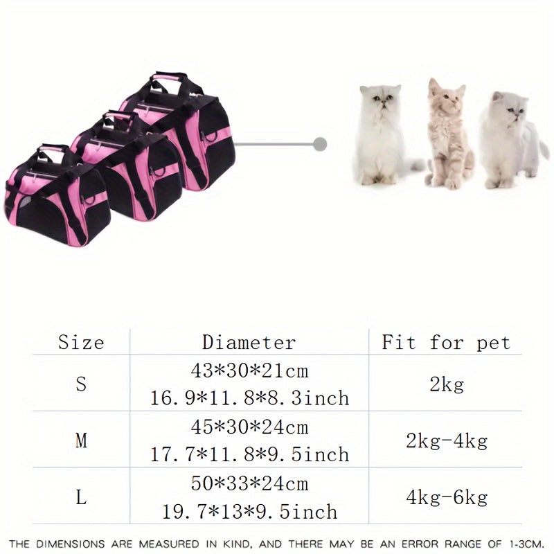 Portable Pet Carrier for Cats and Dogs Airline Approved Foldable Travel Outdoor
