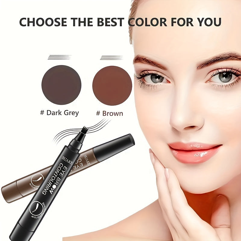 Waterproof Eyebrow Pen for Women Long-Lasting Non-Smudge Natural Look