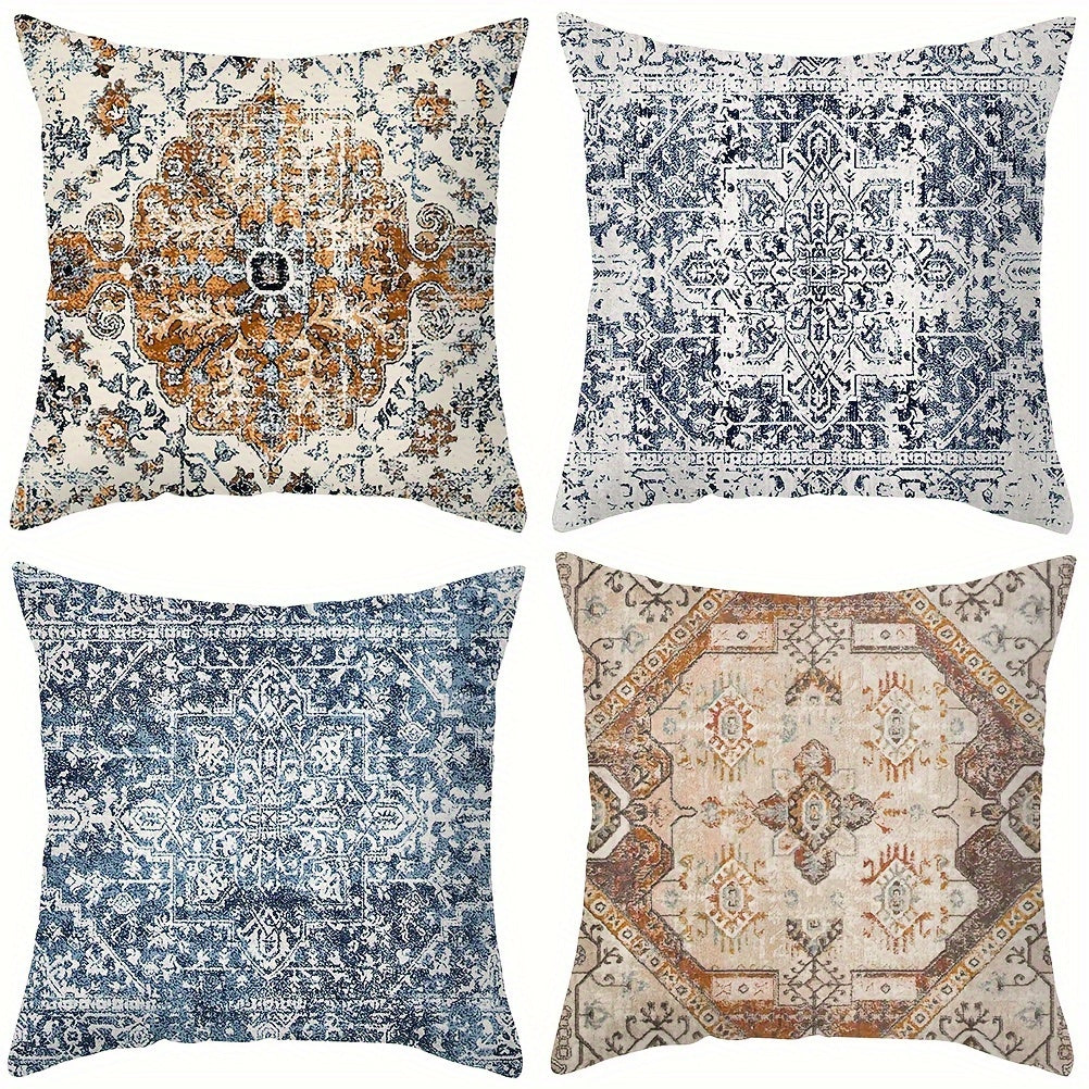 Decorative Boho Ethnic Style Pillow Cover 44cm Square for Home Decor
